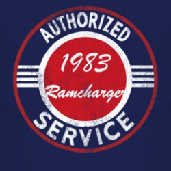 Authorized Service 1983 Dodge Ramcharger Distressed Look Dark T Shirt