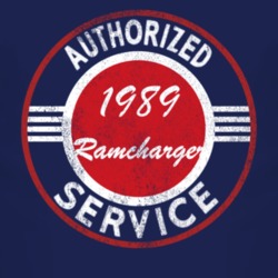 Authorized Service 1989 Dodge Ramcharger Distressed Look Dark T Shirt