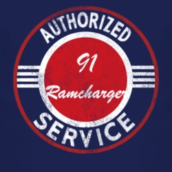 Authorized Service 1991 Dodge Ramcharger Distressed Look Dark T Shirt