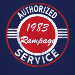 Authorized Service 1983 Dodge Rampage Distressed Look Dark T Shirt