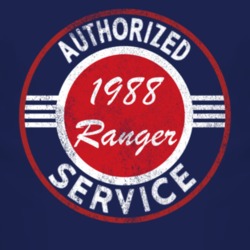Authorized Service 1988 Ranger Distressed Look Dark T Shirt