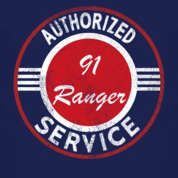 Authorized Service 1991 Ranger Distressed Look Dark T Shirt