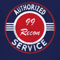 Authorized Service 1999 Oldsmobile Recon Distressed Look Dark T Shirt