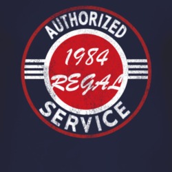 Authorized Service 1984 BUICK REGAL Distressed Look Dark T Shirt