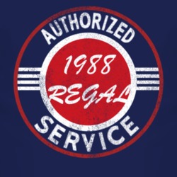 Authorized Service 1988 BUICK REGAL Distressed Look Dark T Shirt