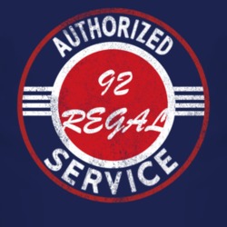 Authorized Service 1992 BUICK REGAL Distressed Look Dark T Shirt
