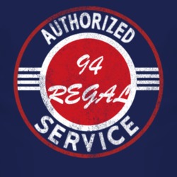 Authorized Service 1994 BUICK REGAL Distressed Look Dark T Shirt