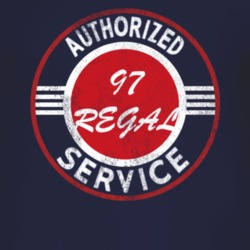 Authorized Service 1997 BUICK REGAL Distressed Look Dark T Shirt