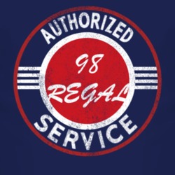 Authorized Service 1998 BUICK REGAL Distressed Look Dark T Shirt