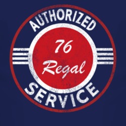 Authorized Service 1976 Chrysler Regal Distressed Look Dark T Shirt