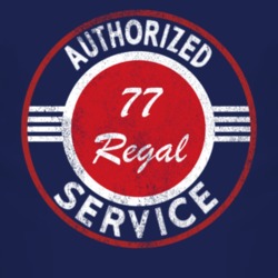 Authorized Service 1977 Chrysler Regal Distressed Look Dark T Shirt