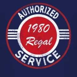 Authorized Service 1980 Chrysler Regal Distressed Look Dark T Shirt