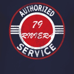 Authorized Service 1979 BUICK RIVIERA Distressed Look Dark T Shirt