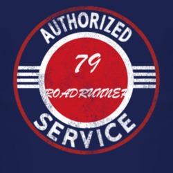 Authorized Service 1979 PLYMOUTH ROADRUNNER Distressed Look Dark T Shi
