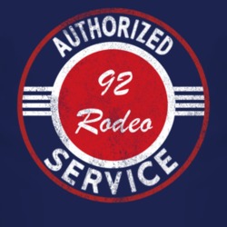 Authorized Service 1992 Chevy Rodeo Distressed Look Dark T Shirt