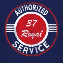 Authorized Service 1937 Chrysler Royal Distressed Look Dark T Shirt