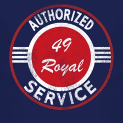 Authorized Service 1949 Chrysler Royal Distressed Look Dark T Shirt