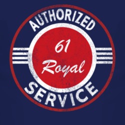 Authorized Service 1961 Chrysler Royal Distressed Look Dark T Shirt