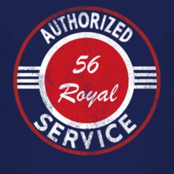 Authorized Service 1956 Dodge Royal Distressed Look Dark T Shirt