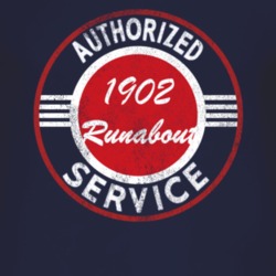 Authorized Service 1902 Cadillac Runabout Distressed Look Dark T Shirt