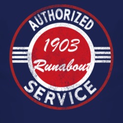 Authorized Service 1903 Cadillac Runabout Distressed Look Dark T Shirt