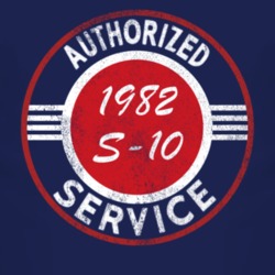 Authorized Service 1982 Chevy S-10 Distressed Look Dark T Shirt