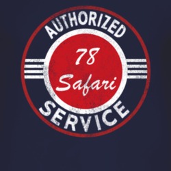 Authorized Service 1978 Pontiac Safari Distressed Look Dark T Shirt