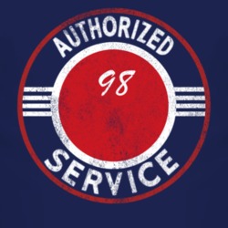 Authorized Service 1998 Sahara Distressed Look Dark T Shirt