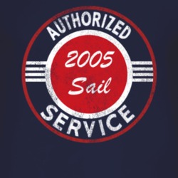 Authorized Service 2005 Chevy Sail Distressed Look Dark T Shirt