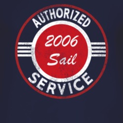 Authorized Service 2006 Chevy Sail Distressed Look Dark T Shirt