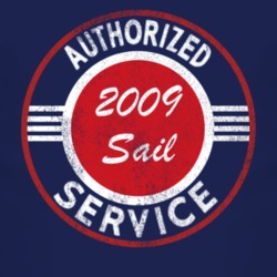 Authorized Service 2009 Chevy Sail Distressed Look Dark T Shirt