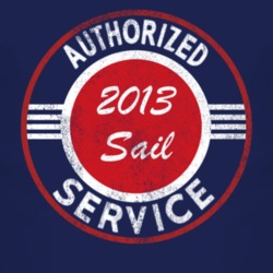 Authorized Service 2013 Chevy Sail Distressed Look Dark T Shirt