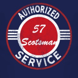Authorized Service 1957 Studebaker Scotsman Distressed Look Dark T Shi
