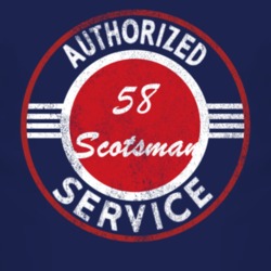 Authorized Service 1958 Studebaker Scotsman Distressed Look Dark T Shi