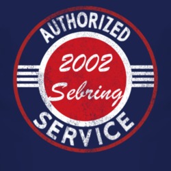 Authorized Service 2002 Chrysler Sebring Distressed Look Dark T Shirt