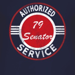 Authorized Service 1979 Chevy Senator Distressed Look Dark T Shirt