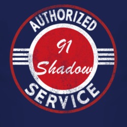 Authorized Service 1991 Dodge Shadow Distressed Look Dark T Shirt