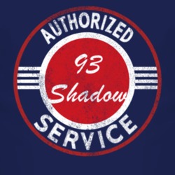 Authorized Service 1993 Dodge Shadow Distressed Look Dark T Shirt