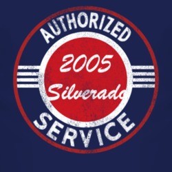 Authorized Service 2005 Chevy Silverado Distressed Look Dark T Shirt