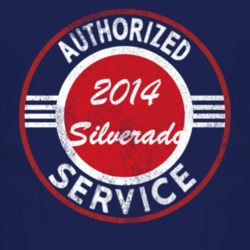Authorized Service 2014 Chevy Silverado Distressed Look Dark T Shirt