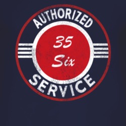 Authorized Service 1935 Dodge Six Distressed Look Dark T Shirt