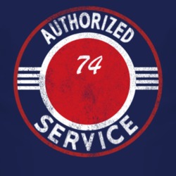 Authorized Service 1974 SJ Distressed Look Dark T Shirt