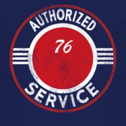 Authorized Service 1976 SJ Distressed Look Dark T Shirt