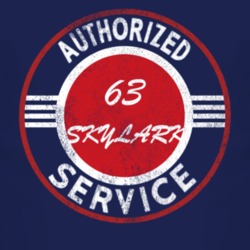Authorized Service 1963 BUICK SKYLARK Distressed Look Dark T Shirt