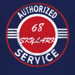 Authorized Service 1968 BUICK SKYLARK Distressed Look Dark T Shirt