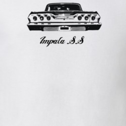 1963 Impala Rear View With Year Light Color T Shirt