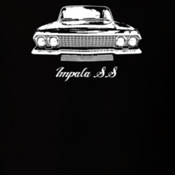 1963 Impala Grill View With Model Dark Color T Shirt