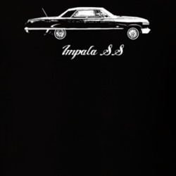 1963 Impala Side View With Model Dark Color T Shirt