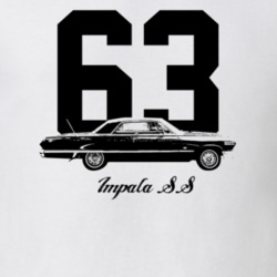 1963 Impala Side View With Year And Model Light Color T Shirt