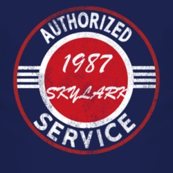 Authorized Service 1987 BUICK SKYLARK Distressed Look Dark T Shirt